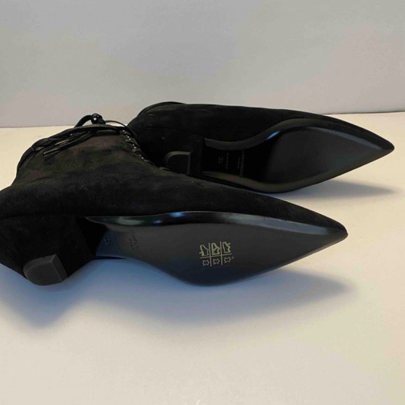 Saint Laurent Blaze  Studded And Laced Ankle Boots - Picture 5 of 11